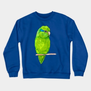 Green parrotlet Crewneck Sweatshirt